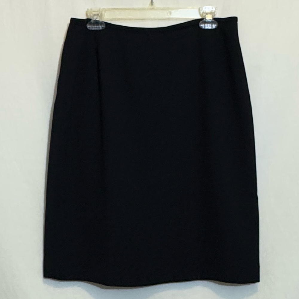 E-168 Le‎ Suit PLUS SIZE 14 Black Lined MIDI Skirt